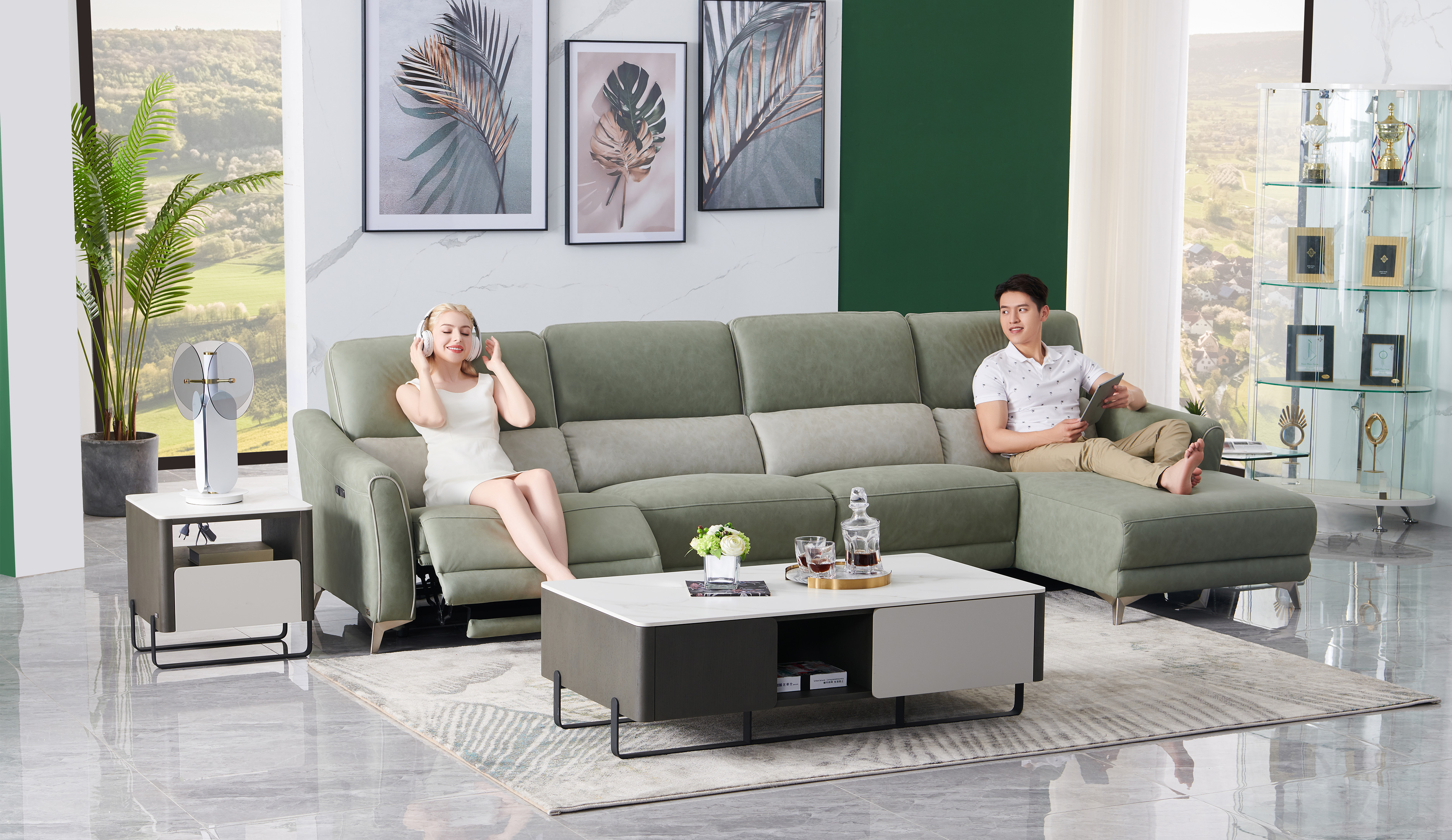 芝华仕时尚布艺沙发f-tf10397m森林秘语